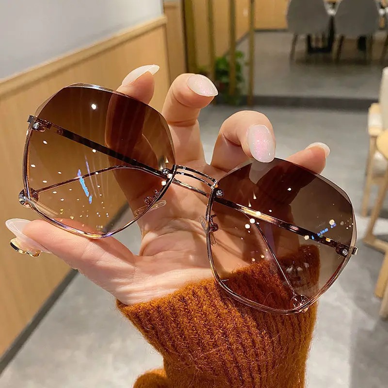 Designer Sunglasses - Merkdesign Mode Nieuwe Polygone Metalen Zonnebril