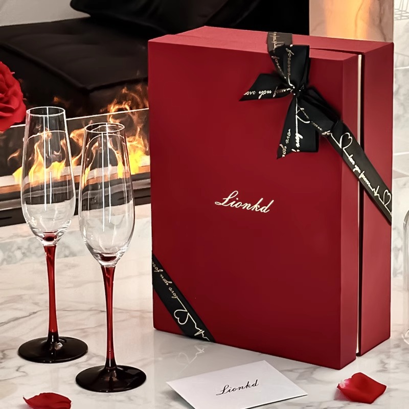 Luxury Gift Set - HYS luxe champagne glazen van kristalglas,