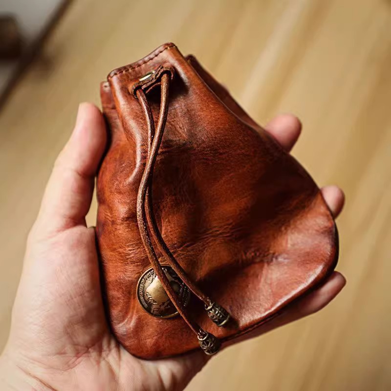 Leather Wallet Men - Japanse stijl echt zacht lederen portemonnee