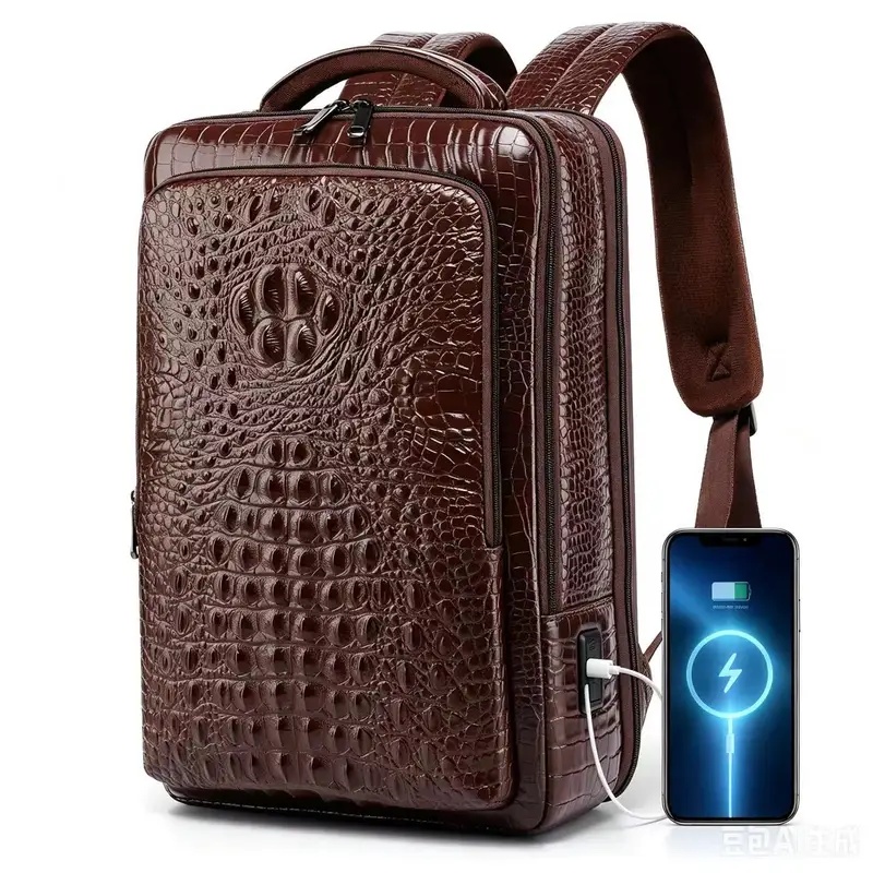 Leather Briefcase - Nieuwe heren laptoptas van leer met