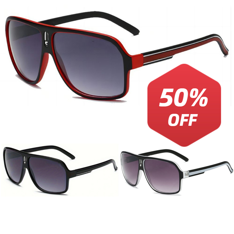 Sunglasses Uv400 - Grote gebogen modieuze bril in retrostijl,