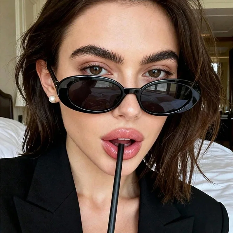 Designer Sunglasses - Vintage ovale zonnebril, luxe merk, ontworpen