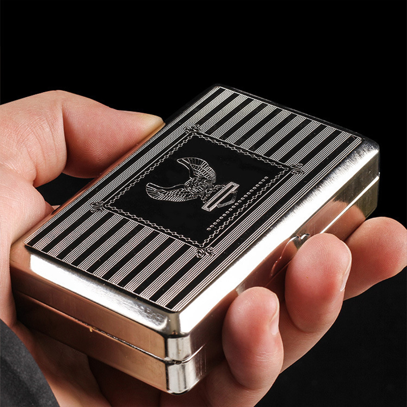 Premium Cigar Case - Draagbare metalen tabakopslag Vintage klassieke sigarettenkoker