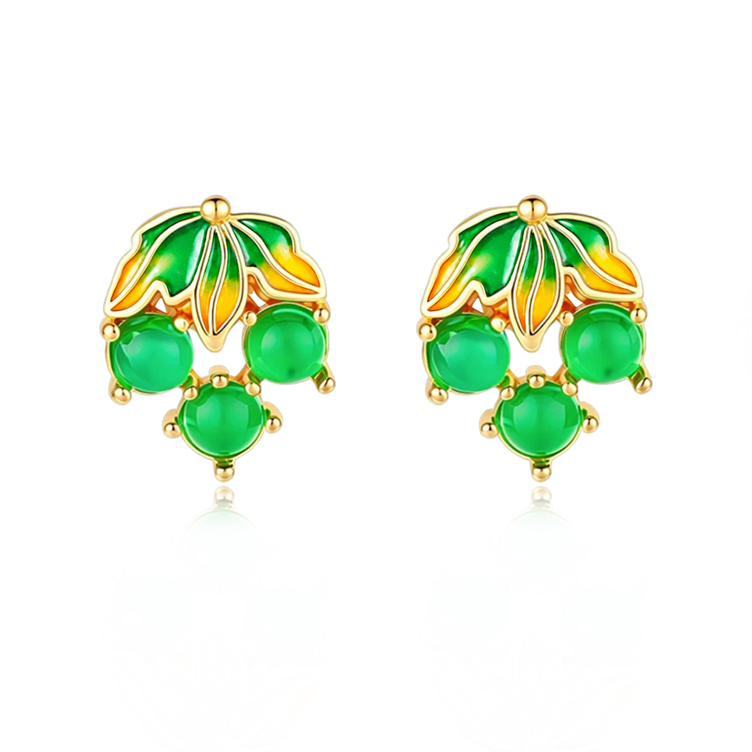 Birmese Jadeïet Druiven Oorbel - Gold Plated Jewelry recensie en prijs