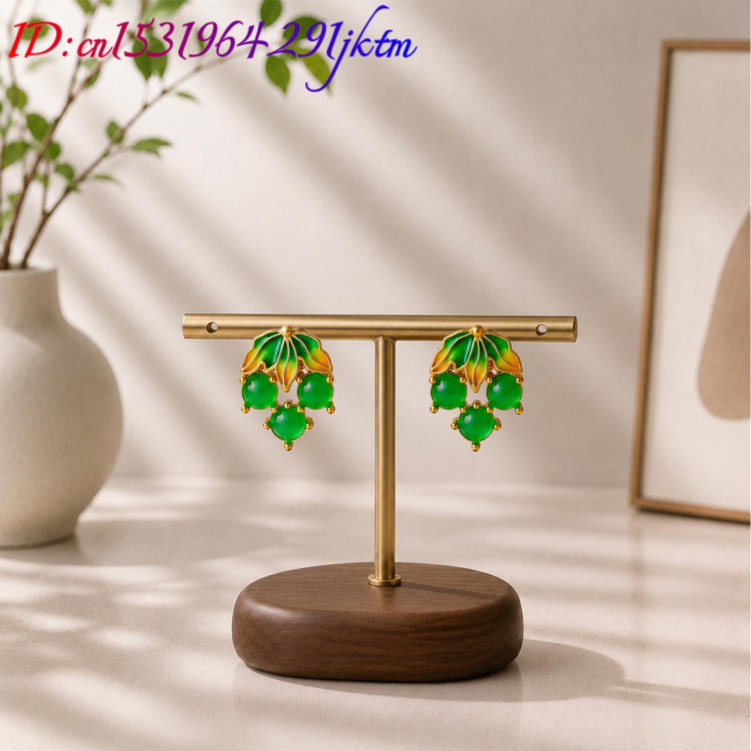 Birmese Jadeïet Druiven Oorbel - Gold Plated Jewelry recensie en prijs