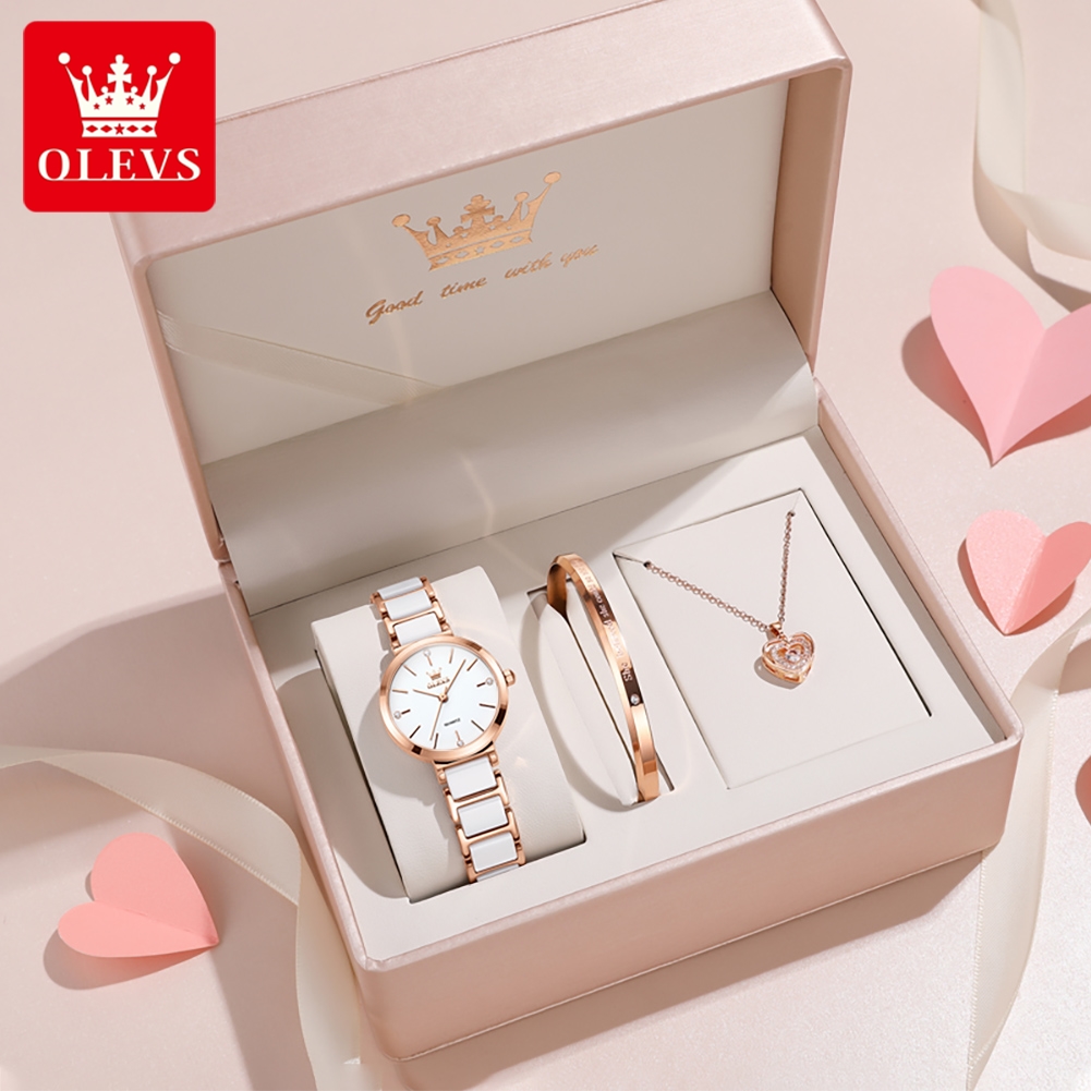 OLEVS Dameshorloge 5877 Luxe E - Luxury Gift Set recensie en prijs