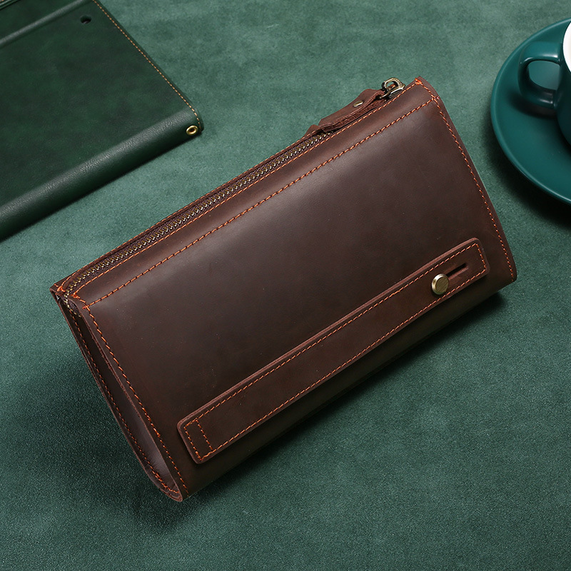 Herenclutch Lange handtas Zake - Leather Wallet Men recensie en prijs
