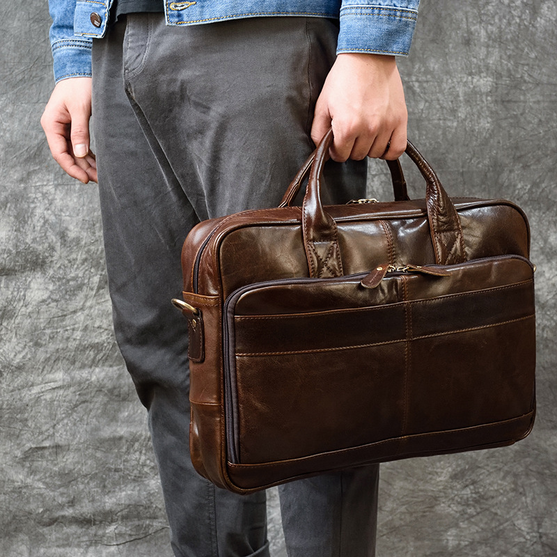 Luxe Lederen Handtas Voor Mann - Leather Briefcase recensie en prijs