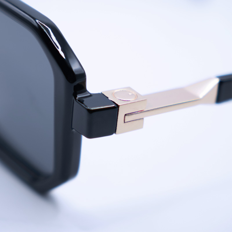 Zwarte retro box-zonnebril, un - Sunglasses Uv400 recensie en prijs