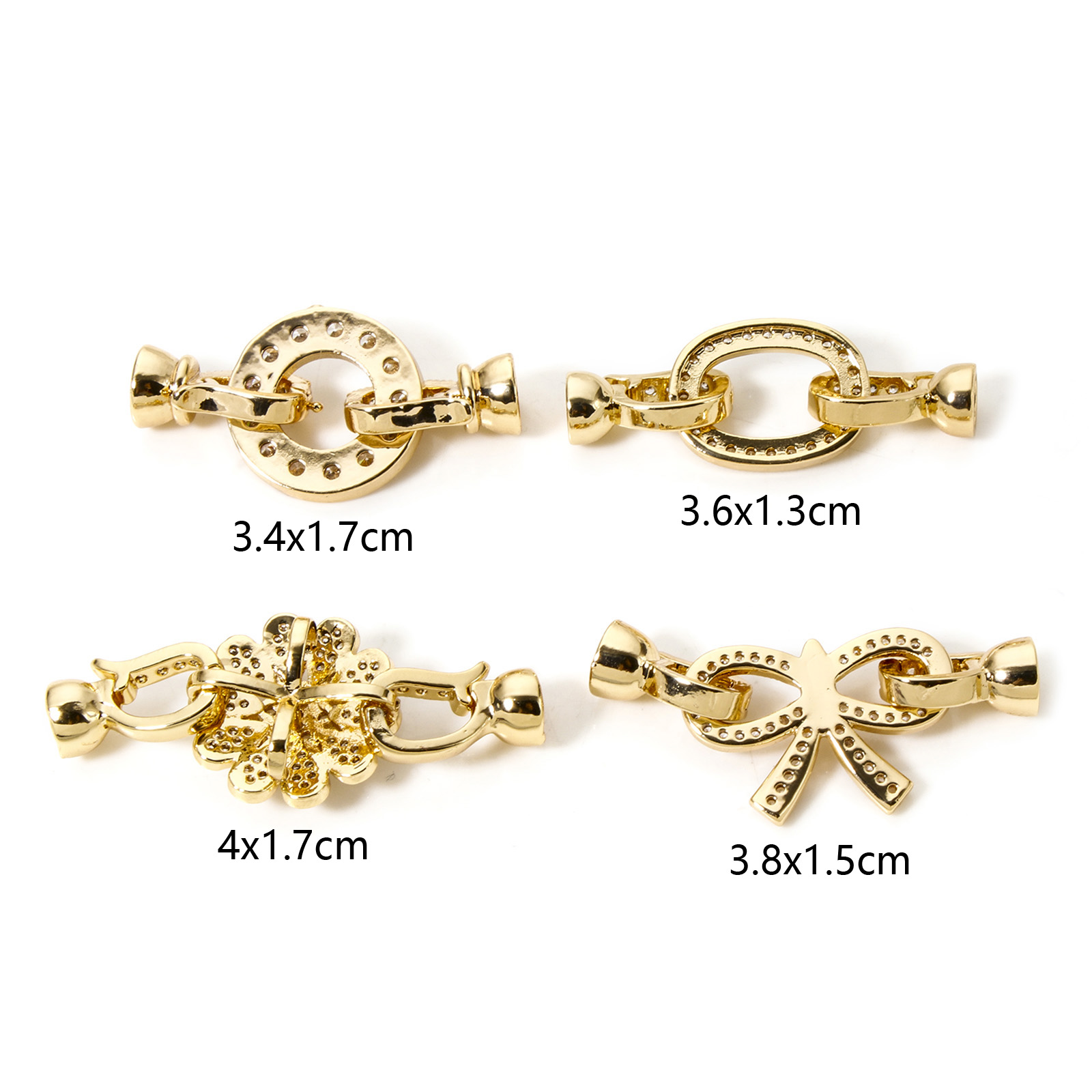 1pc Messing Vouwsluitingen Gou - Gold Plated Jewelry recensie en prijs