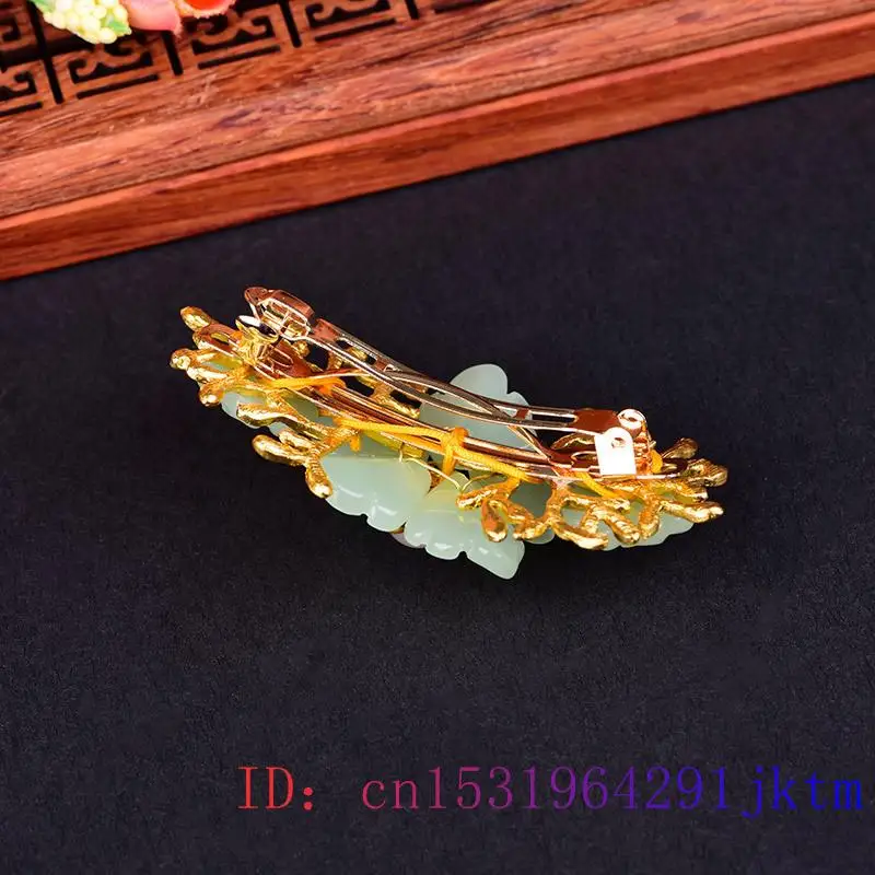 Groene Jade Bloem Barrette Des - Gold Plated Jewelry recensie en prijs