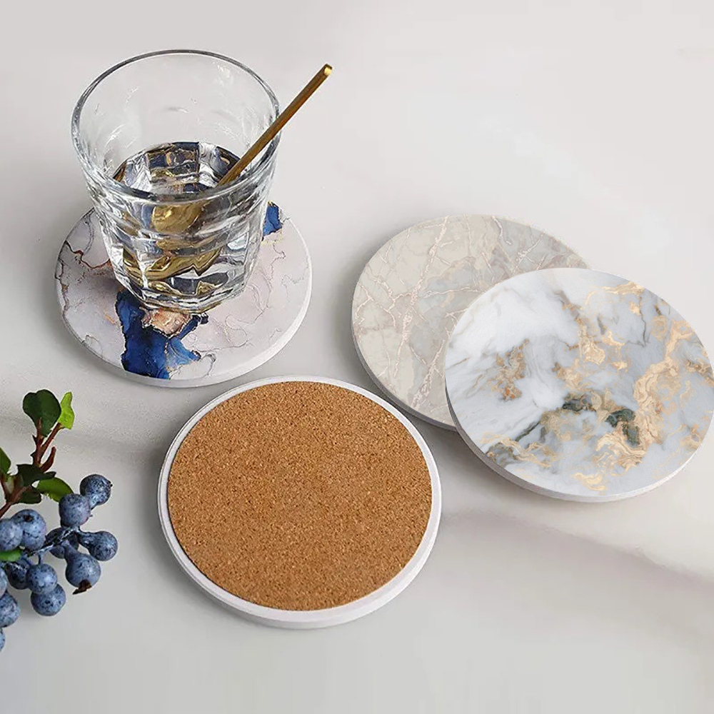 Witte marmeren onderzetter Abs - Marble Coaster Set recensie en prijs