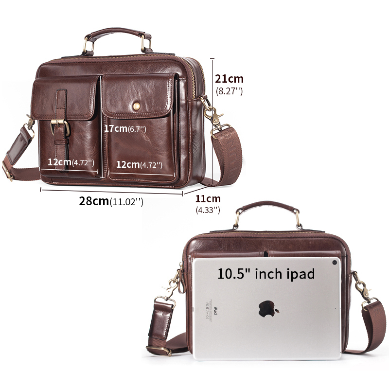 Gloednieuwe koeienhuid lederen - Leather Briefcase recensie en prijs