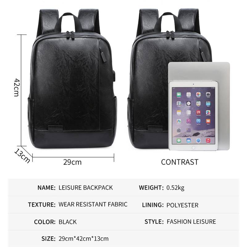 Heren modieuze rugzak PU leder - Leather Briefcase recensie en prijs