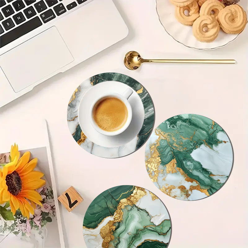 4 stuks marmeren onderzetters  - Marble Coaster Set recensie en prijs