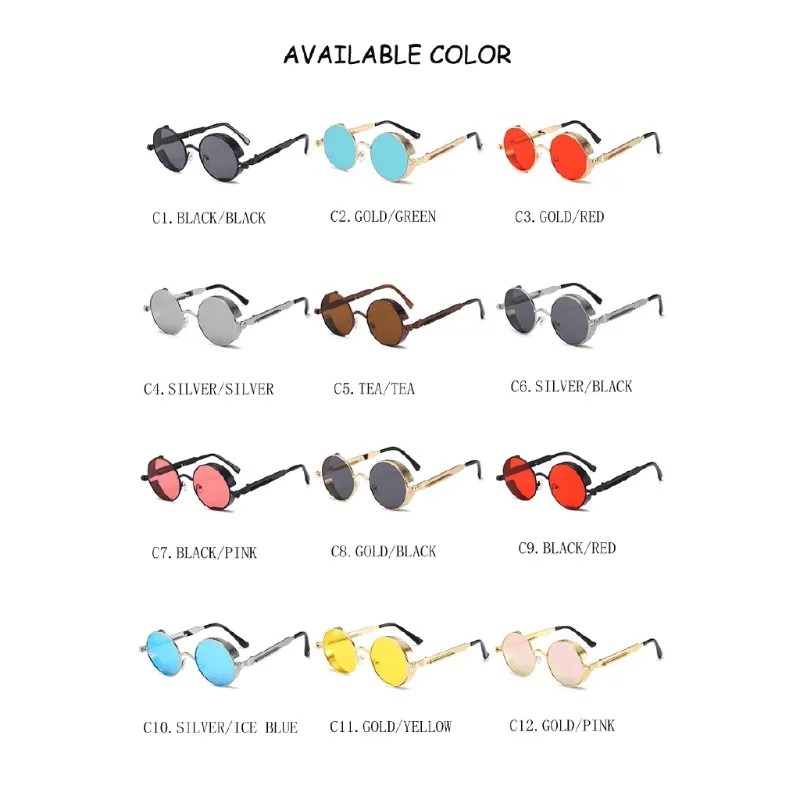 Nieuwe metalen steampunk zonne - Designer Sunglasses recensie en prijs